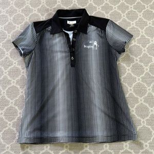 Womens Greg Norman Golf Shirt Size Medium with Spy Glass Logo